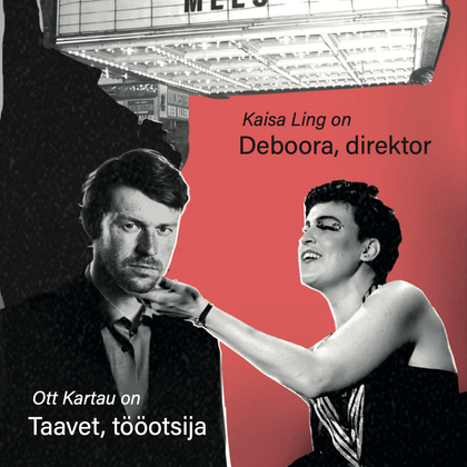 Kuldsete kätega mees reklaamplakat