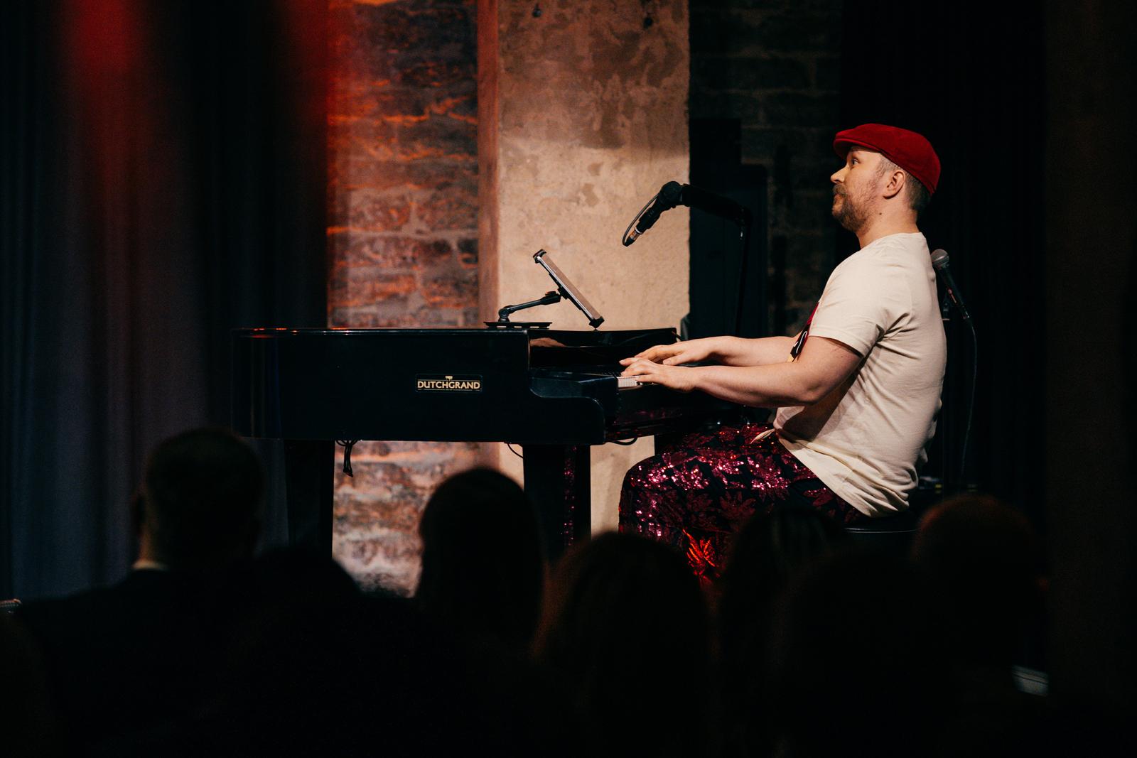 Rene Paul at the piano